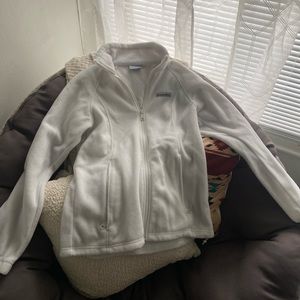 White Columbia Fleece Zip-Up S